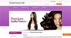 Desktop Screenshot of kirubahumanhair.com