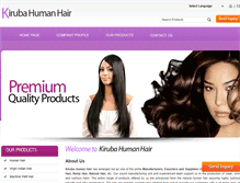 Tablet Screenshot of kirubahumanhair.com